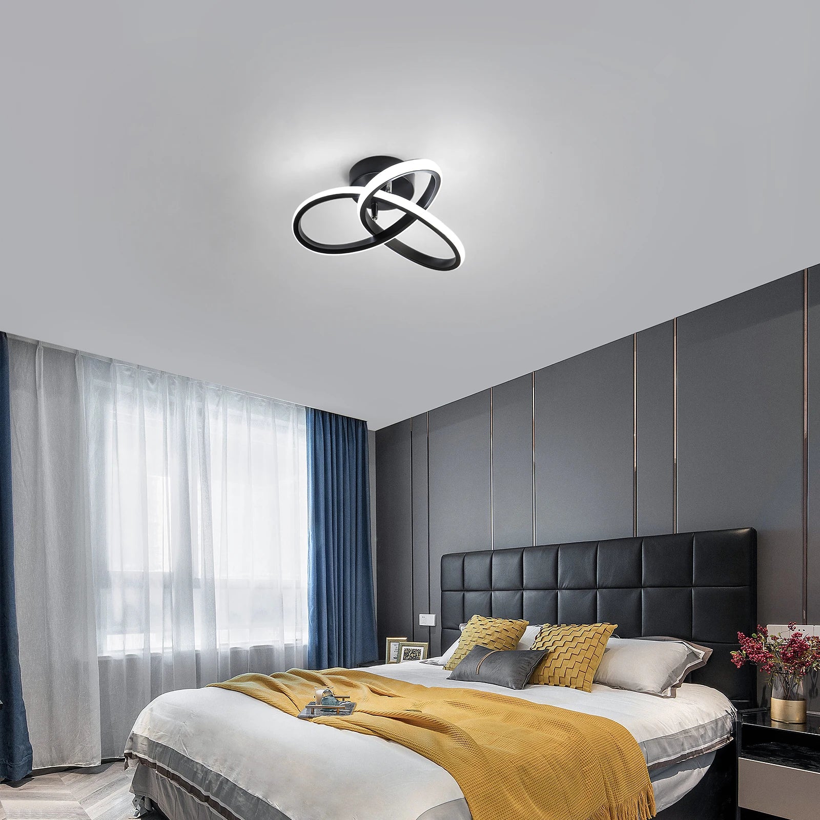 LED Ceiling Lights,22W Creative Personality Nordic Ceiling Light fixtures LED for Hallway,Aisle, Entrance, Bedroom, Kitchen,Living Room-25cm,Cold White Light 6500K