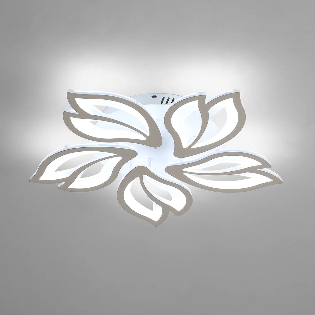 Modern Flower LED Ceiling Light, Non-dimmable Indoor Ceiling Lamp for Bedroom Living Room,Cold White Light 6500K