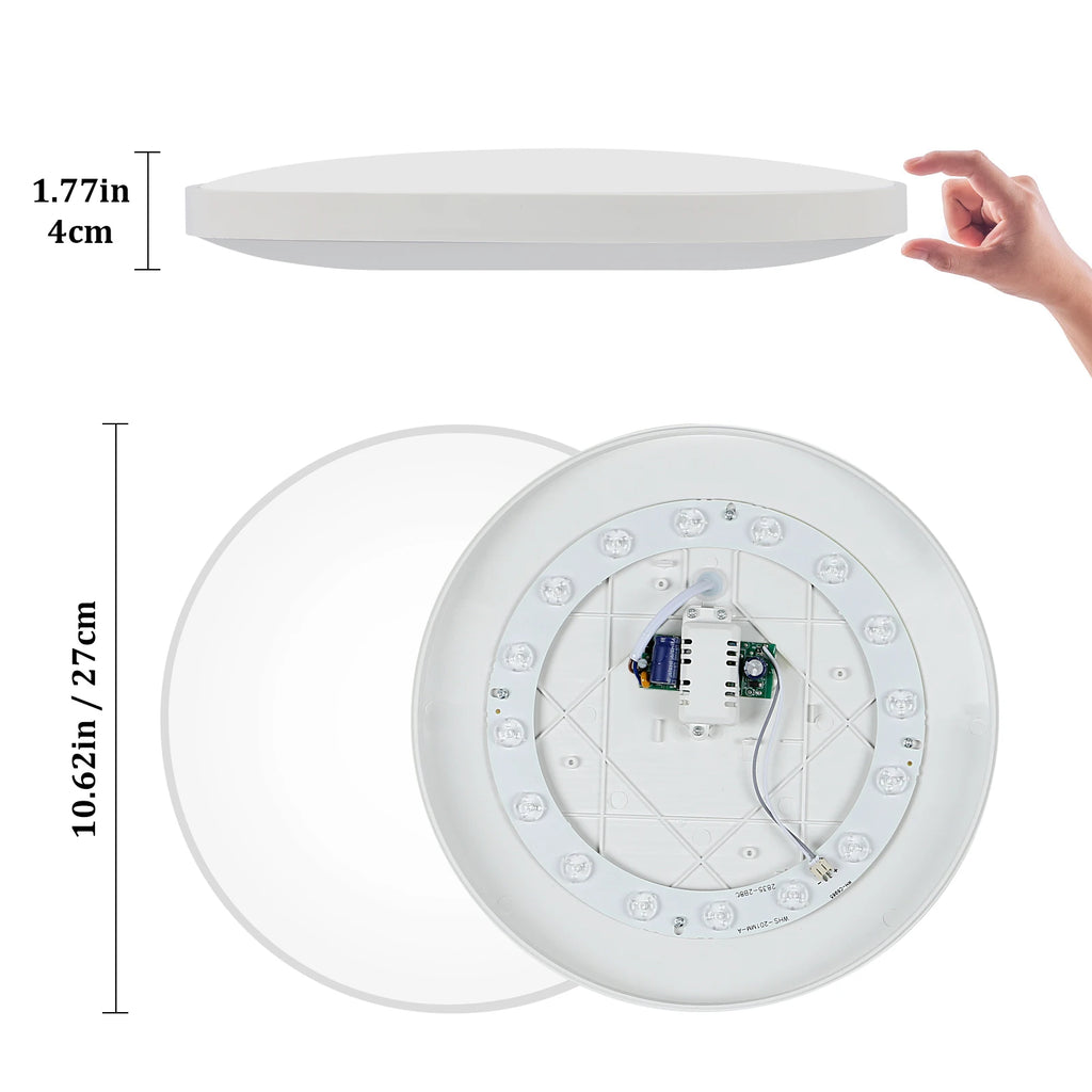 Ultra Thin Round LED Ceiling Light,6500K Cold White Light,Non-Dimmable,Modern Minimalist Ceiling Lamp for Bedroom Kitchen Living Room Home Lighting