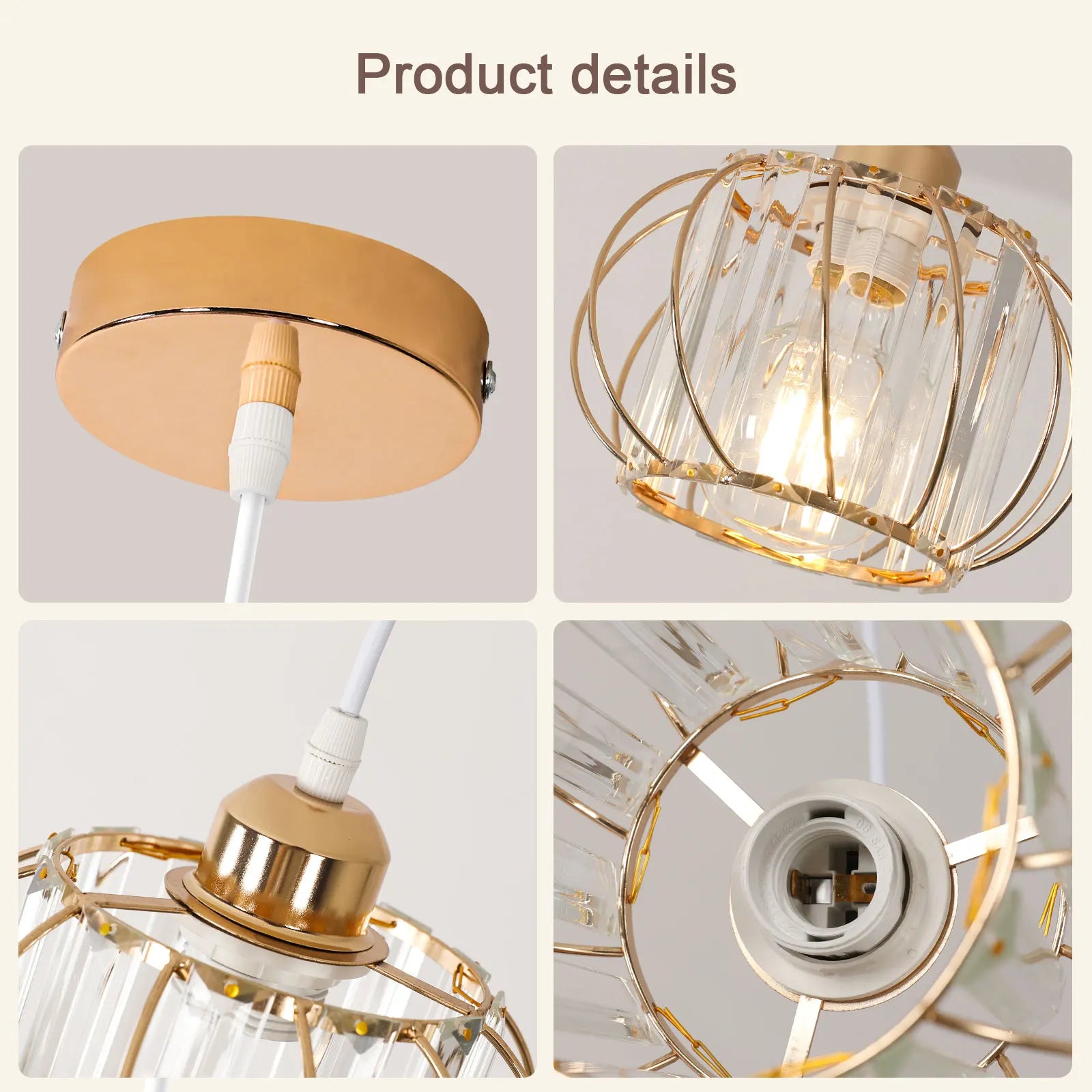 Crystal Pendent Light Fixture,Modern Mini Semi Flush Mount Chandeliers for Dinning Room,Hallway（Bulb not included)
