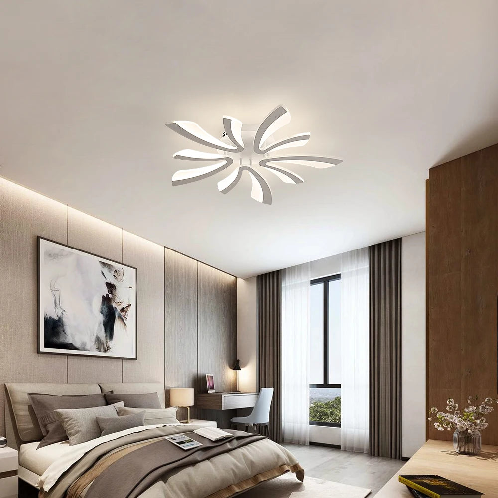 LED Ceiling Lighting, Dimmable Ceiling Light 48W 5400LM Adjustable 3000K-6500K,Acrylic Lighting Fixture with Remote Control for Living Room
