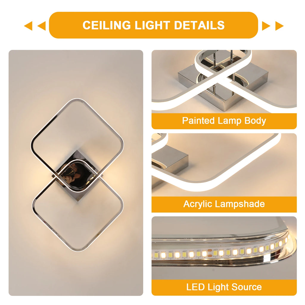Twin Chrome – nowoczesna lampa sufitowa