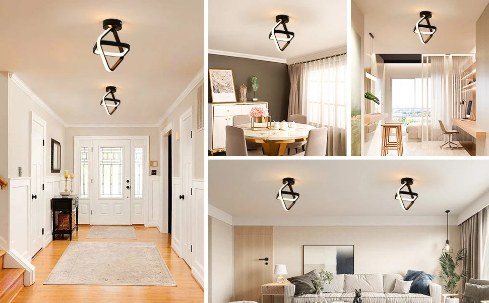Square LED Ceiling Light,Modern 24W 2700LM,3000K Warm White,Diameter 22CM,Suitable for Corridor, Balcony,Kitchen,Dining Room