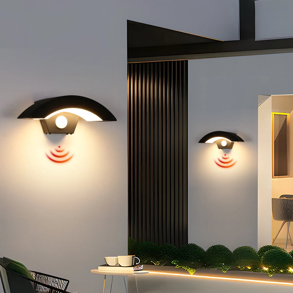 Modern LED Wall Light with Motion Sensor & Light Sensor Waterproof Outdoor Wall Lamp for Balcony Garden Yard Corridor Security Lighting