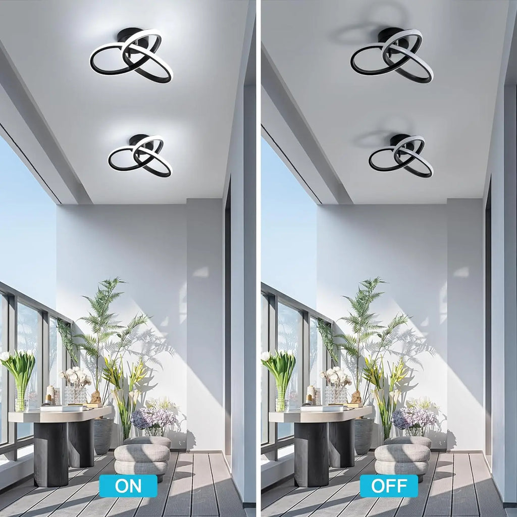 LED Ceiling Lights,22W Creative Personality Nordic Ceiling Light fixtures LED for Hallway,Aisle, Entrance, Bedroom, Kitchen,Living Room-25cm,Cold White Light 6500K