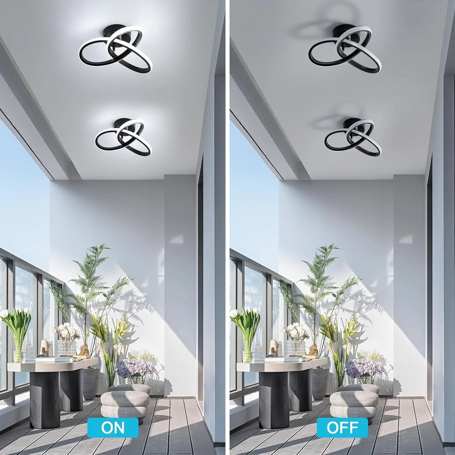 LED Ceiling Lights,22W Creative Personality Nordic Ceiling Light fixtures LED for Hallway,Aisle, Entrance, Bedroom, Kitchen,Living Room-25cm,Cold White Light 6500K
