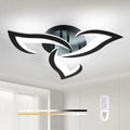 Modern Ceiling Light,35W Dimmable 3000K-6500K Ceiling Lamp Remote Control,3-Lights Flower LED Ceiling Light Fixture for Dining Room Bedroom Dinning Room