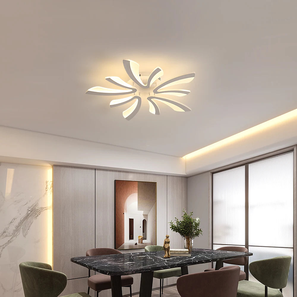 LED Ceiling Lighting, Dimmable Ceiling Light 48W 5400LM Adjustable 3000K-6500K,Acrylic Lighting Fixture with Remote Control for Living Room