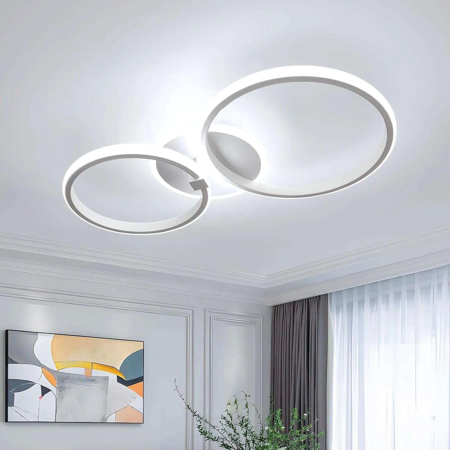 Modern LED Ceiling Lights,42W 3780LM Round Design Ceiling Lighting Ceiling Lamp for Bedroom