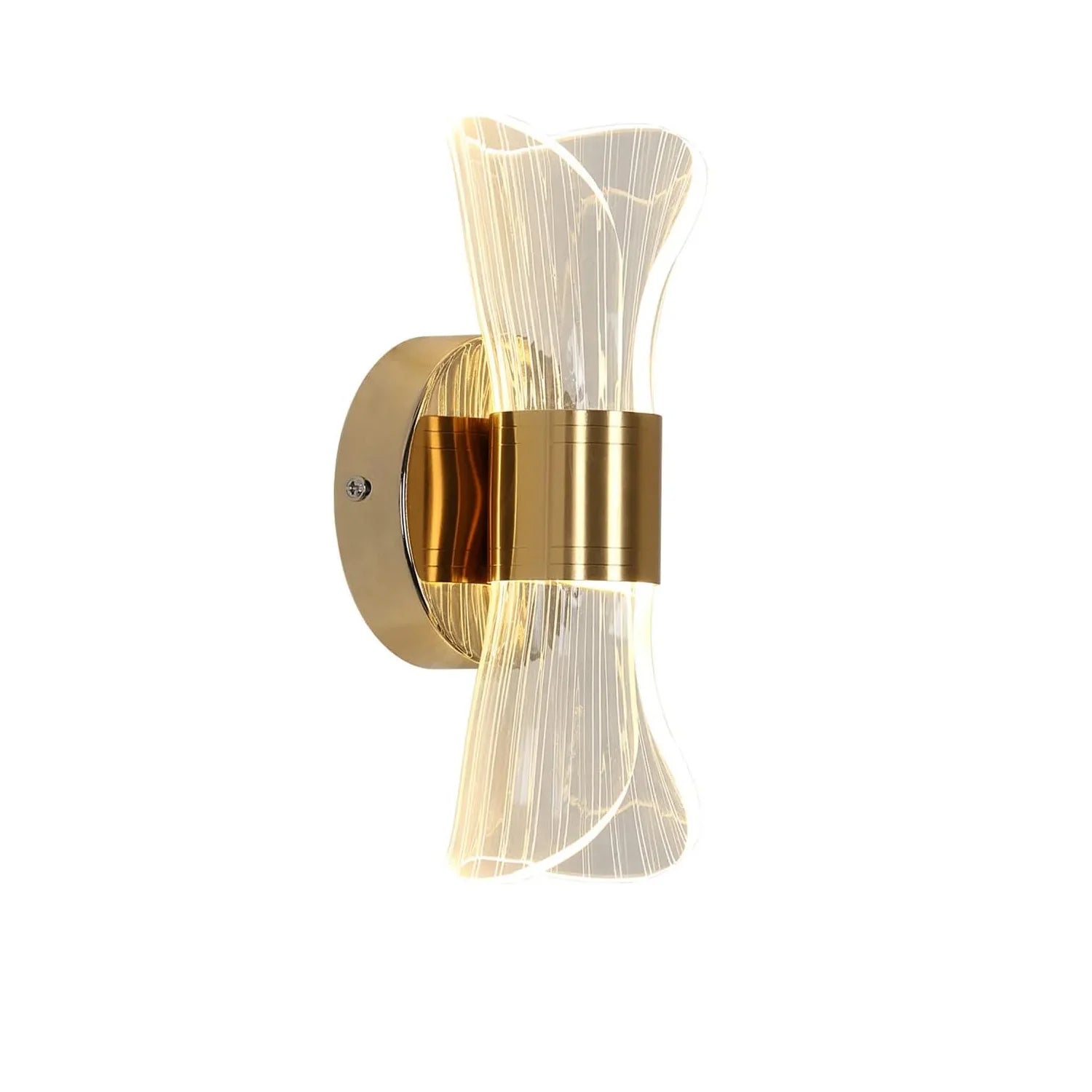 Gold Wave – nowoczesny kinkiet ścienny
