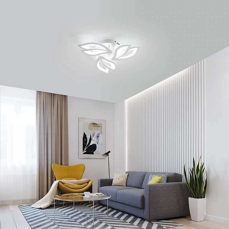 3 Heads Petal LED Ceiling Light,40W 3600LM LED Ceiling Lamp in Acrylic 6500K White Light LED Ceiling Light for Living Room