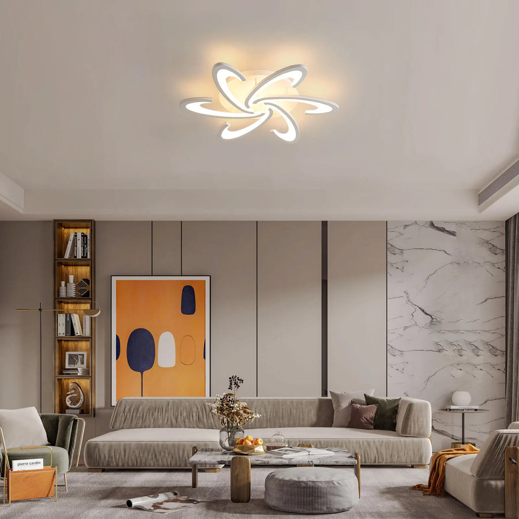 Dimmable LED Ceiling Light,54W Creative Spiral Design Ceiling Lamp 3000K/4500K/6500K Color Temperature With Remote Control For Living Room,Bedroom