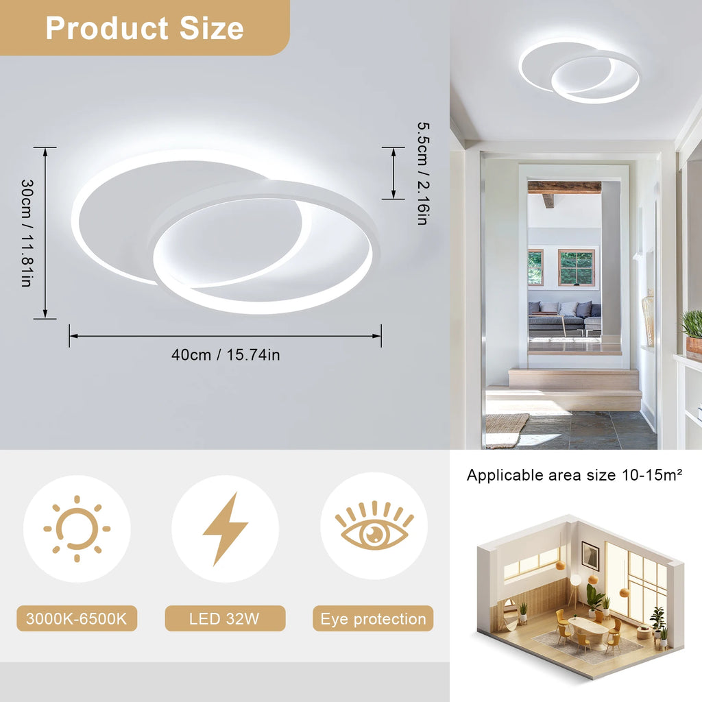 Lunar White – nowoczesna lampa sufitowa