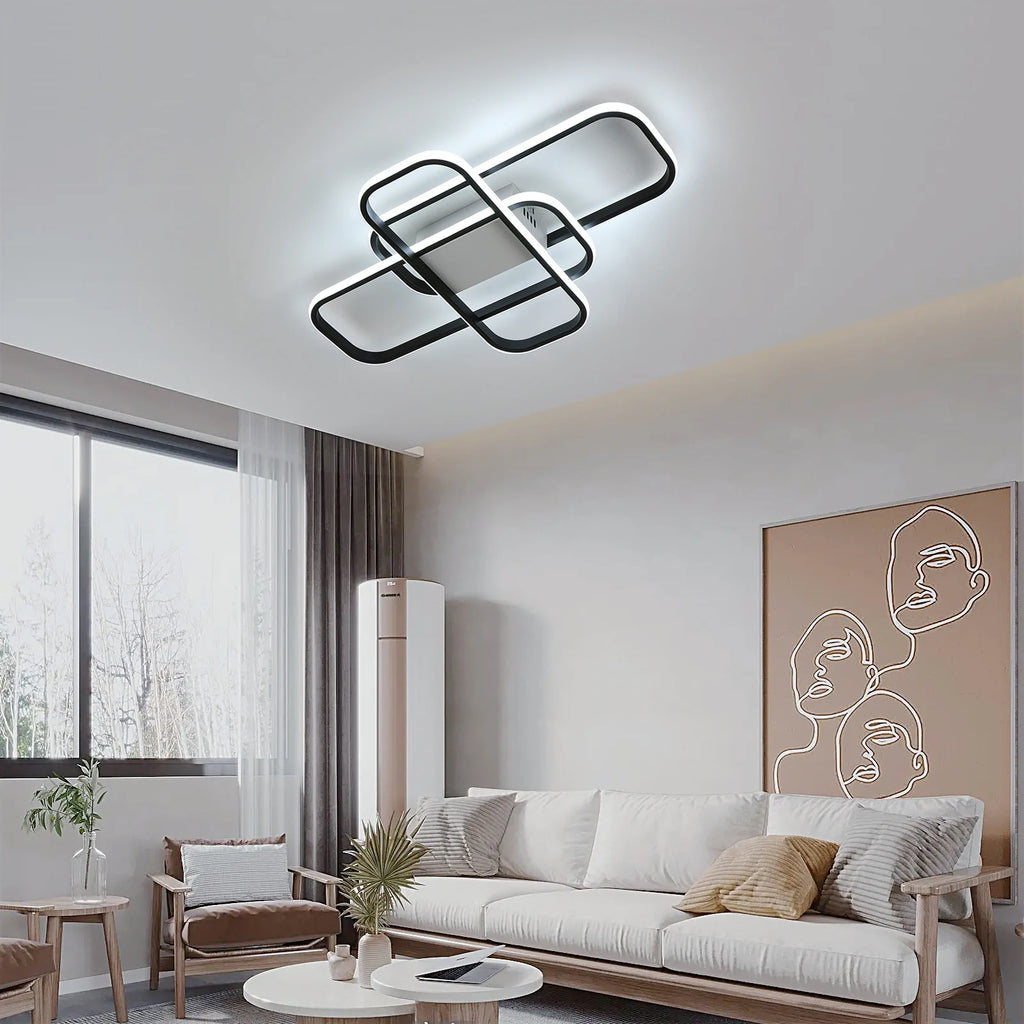 LED Ceiling Light,Dimmable Ceiling Light With Remote Control,44W LED Ceiling Lamps Fixtures Brightness Adjustable3000K-6500K  For Living Room,Bedroom,Dining Room