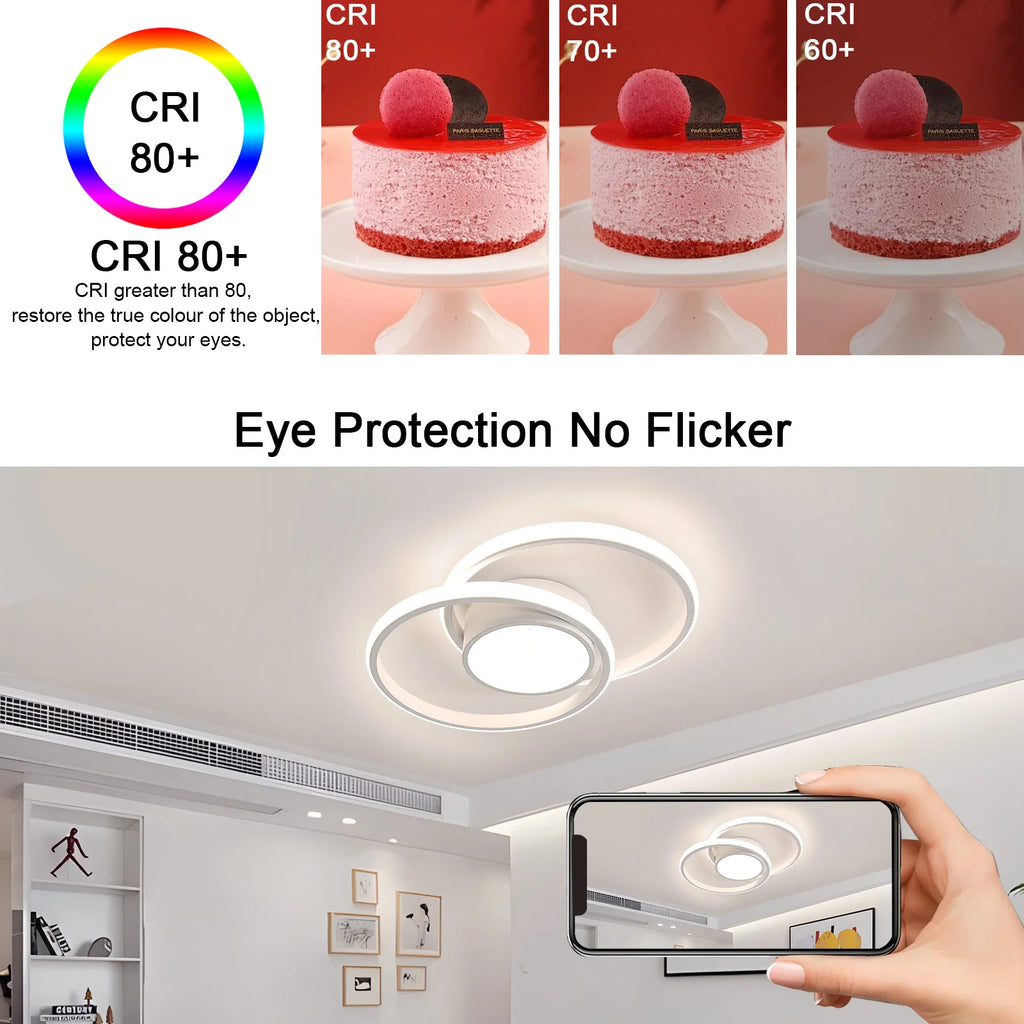 Modern LED Ceiling Lights,42W 3084LM LED Ceiling Lights,Natural Light 4500K Round Ceiling Lighting for Bedroom