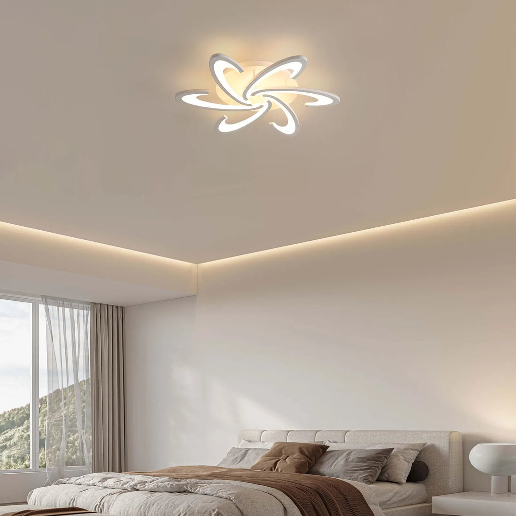 Dimmable LED Ceiling Light,54W Creative Spiral Design Ceiling Lamp 3000K/4500K/6500K Color Temperature With Remote Control For Living Room,Bedroom