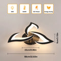 Modern  Flower Shape LED Ceiling Light,36W 4000LM LED Ceiling Lamp,Warm Light 3000K Acrylic Ceiling Light for Bedroom
