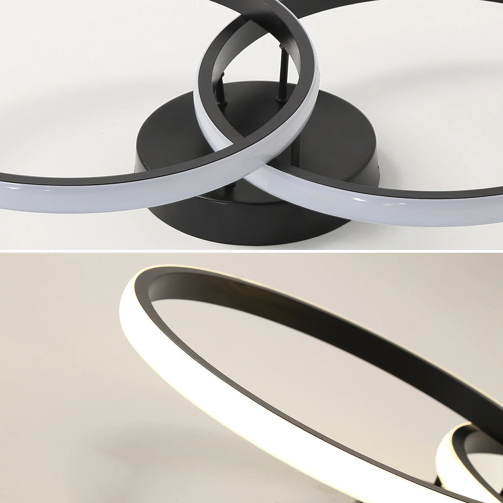 Modern Round Ceiling Light,42W 4725LM Acrylic LED Chandelier,Ceiling Light for Living Room,Bedroom,Natural  Light 4000K