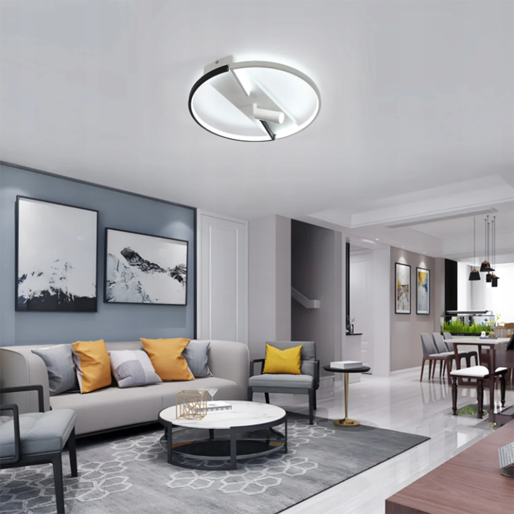 Modern LED Ceiling Light,42W Round Shape Personality Creative Ceiling Lighting For Bedroom,Living Room,Cool White Light 6500K