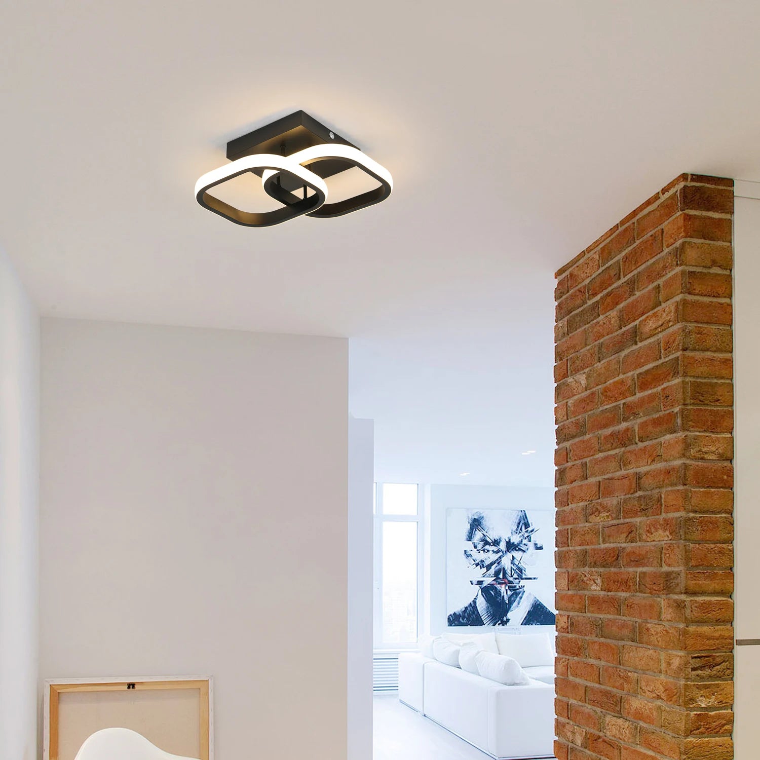 Dimmable LED Ceiling Light,18W Modern Square LED Ceiling Lamp 3 Colour Temperature Adjustments, Ceiling Lighting Fixture