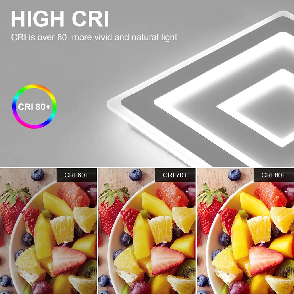 Modern LED Ceiling Light Square White Light Fixed No Dimmable Home Ceiling Lamp for Bedroom Living Room Corridor
