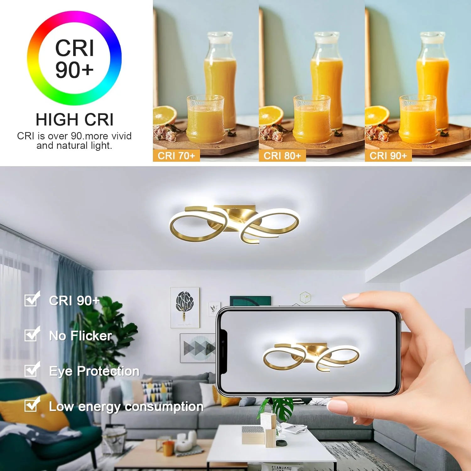 Modern LED Ceiling Lamp,36W 3240LM Ceiling Light,Aluminum LED Ceiling Light for Bedroom,Hallway
