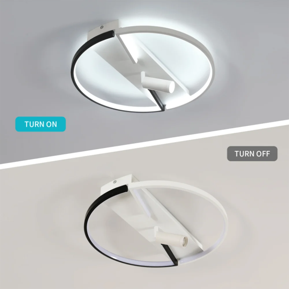 Modern LED Ceiling Light,42W Round Shape Personality Creative Ceiling Lighting For Bedroom,Living Room,Cool White Light 6500K