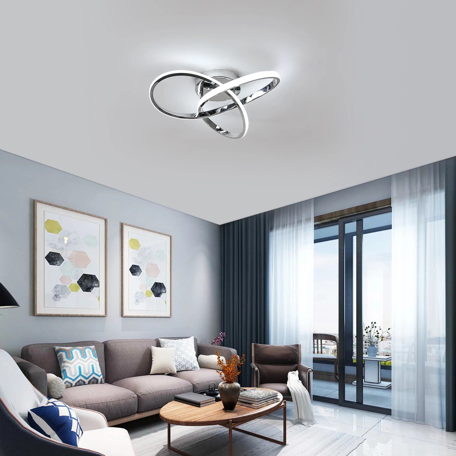 Silver Bloom – nowoczesna lampa sufitowa