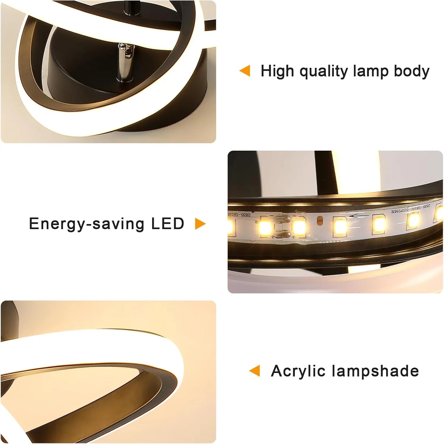LED Ceiling Light,Modern LED Ceiling Light 22W 2500 LM,Aluminium Ceiling Light for Bedroom,Kitchen,Balcony,Living Room,Hallway,Warm Light 3000K-25cm