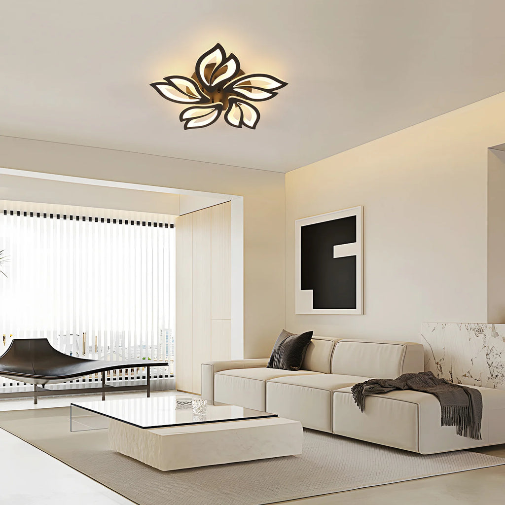Dimmable LED Ceiling Light,Use APP Ceiling Lamp Petals with Remote Control,3000K/4500K/6500K For Living Room