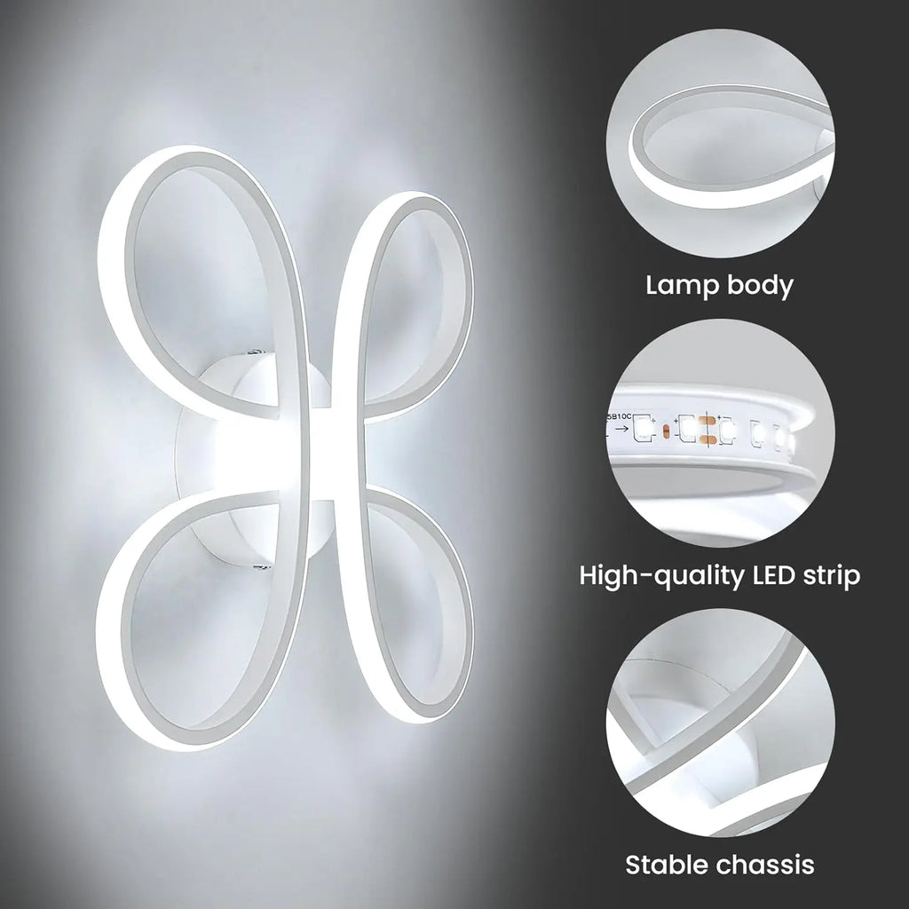 Modern LED Ceiling Lights,30W 2700LM Creative Flower Shape Chandeliers Ceiling Lamp For Bedroom,6500K Cool White Light