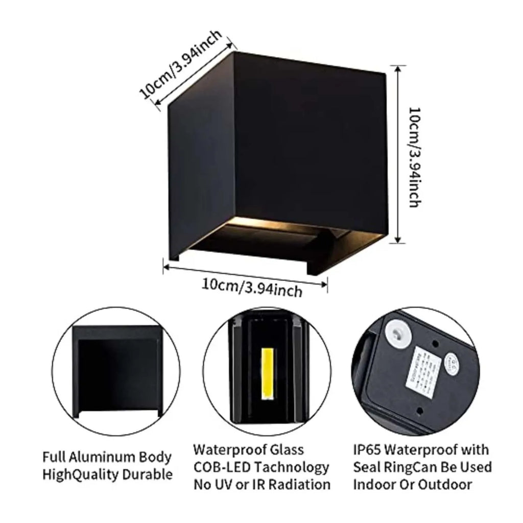 Cubic Beam (2pc) - nowoczesny kinkiet zewnętrzny