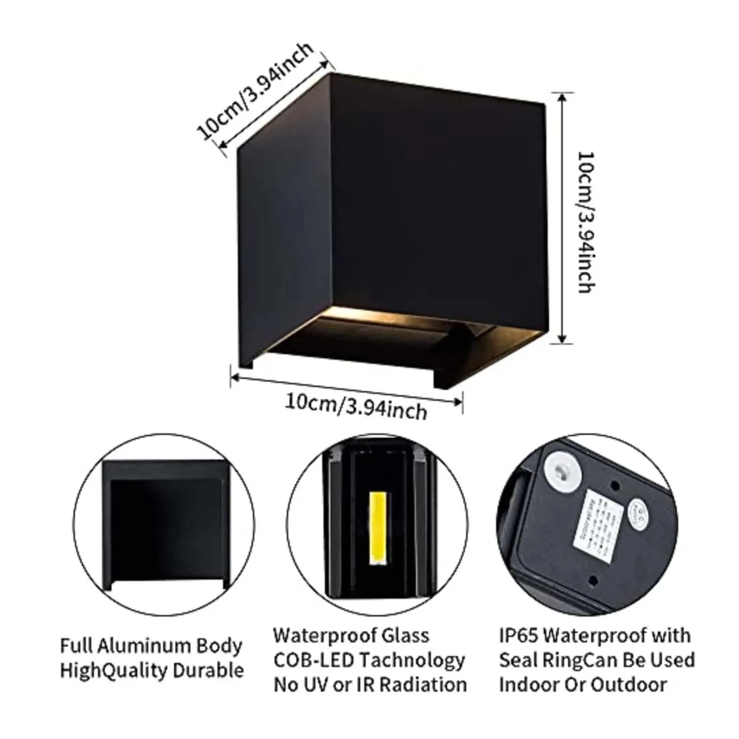 Cubic Beam (2pc) - nowoczesny kinkiet zewnętrzny