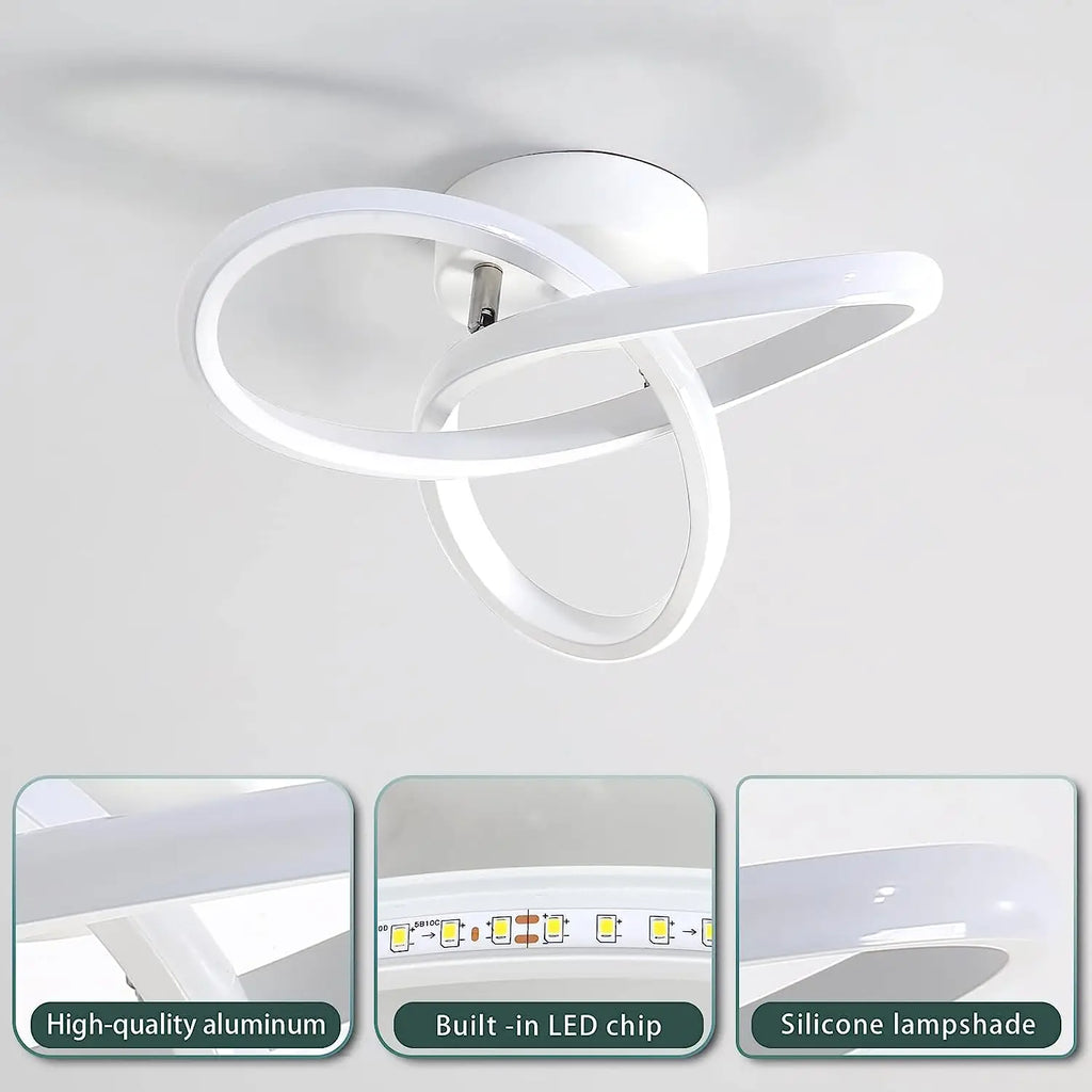 Modern LED Ceiling Light,25cm Clover shape Ceiling Lamp,Various lights for Hallway,Living Room,Bedroom 3000K/4500K/6500K