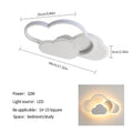 Cloud LED Ceiling Light,32W Dimmable LED Ceiling Lamp With Remote Control 3000K/4500K/6500K For Children's Room