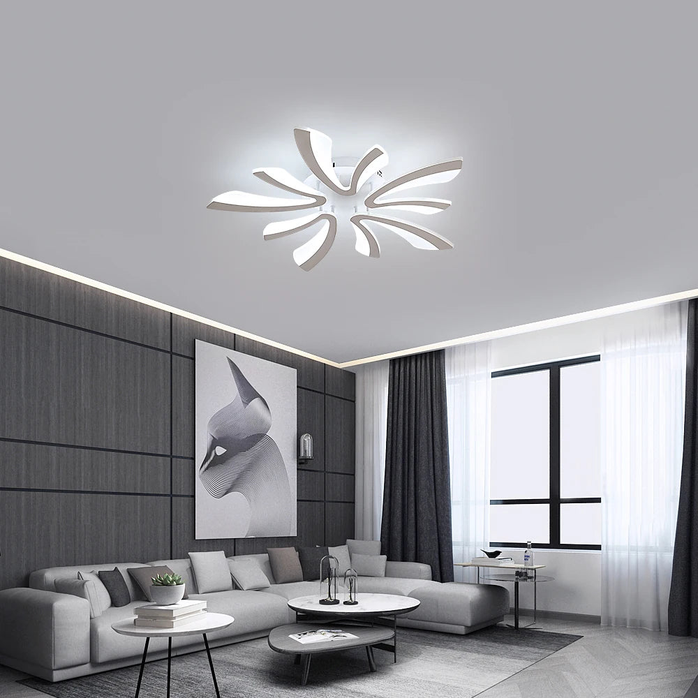 LED Ceiling Lighting, Dimmable Ceiling Light 48W 5400LM Adjustable 3000K-6500K,Acrylic Lighting Fixture with Remote Control for Living Room