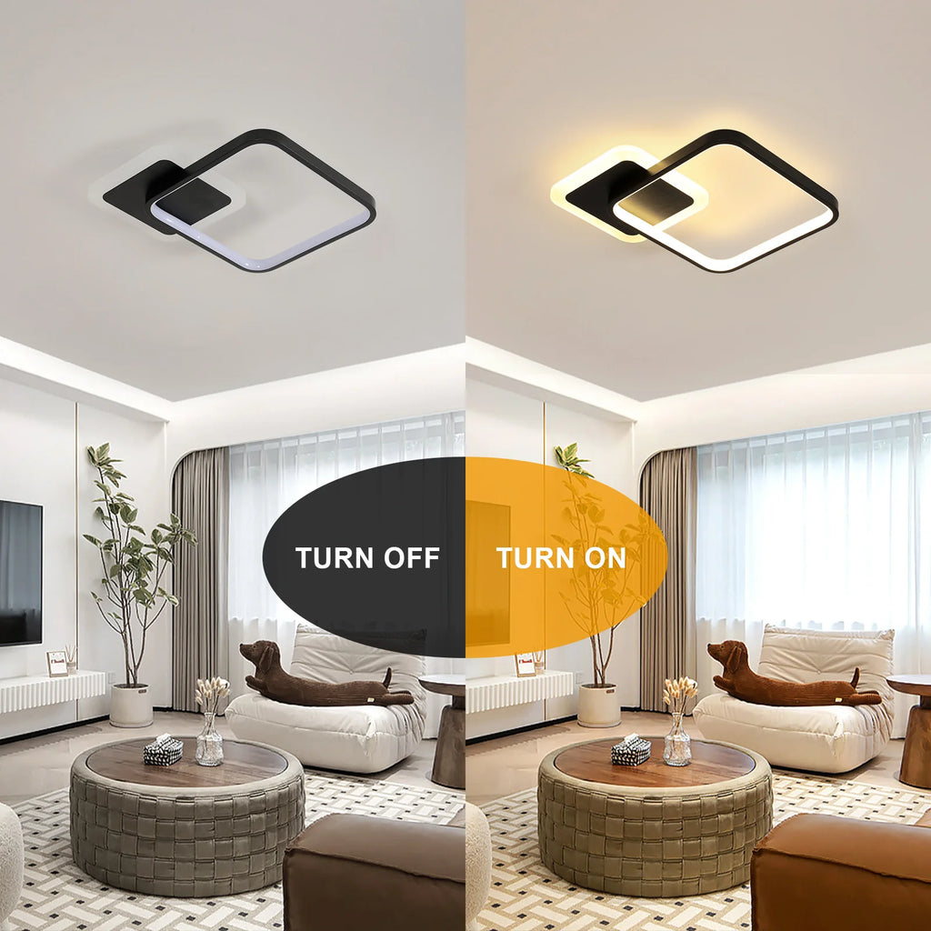 Dimmable Ceiling Light with Remote Control,20W Ceiling Lights Fixtures Brightness Adjustable 3000K-6500K For Living Room