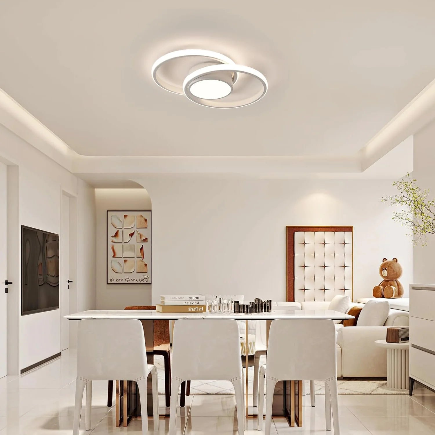 Dimmable LED Ceiling Light,40W 3600LM Ceiling Lamp with Remote Control 3000K-6500K,Round Ceiling Light For Living Room