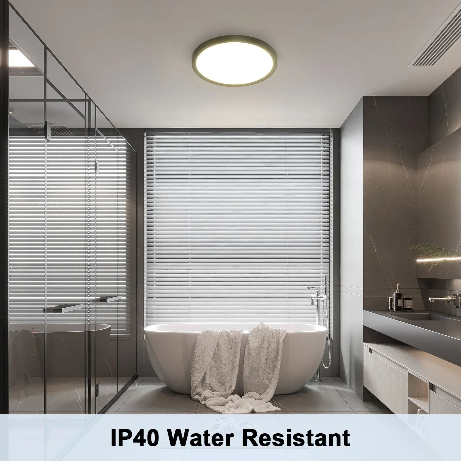 Round Flush Ceiling Light,2cm Ultra-Thin Contemporary 18W Black Hallway Ceiling Light for Balcony,Neutral Light 4500K