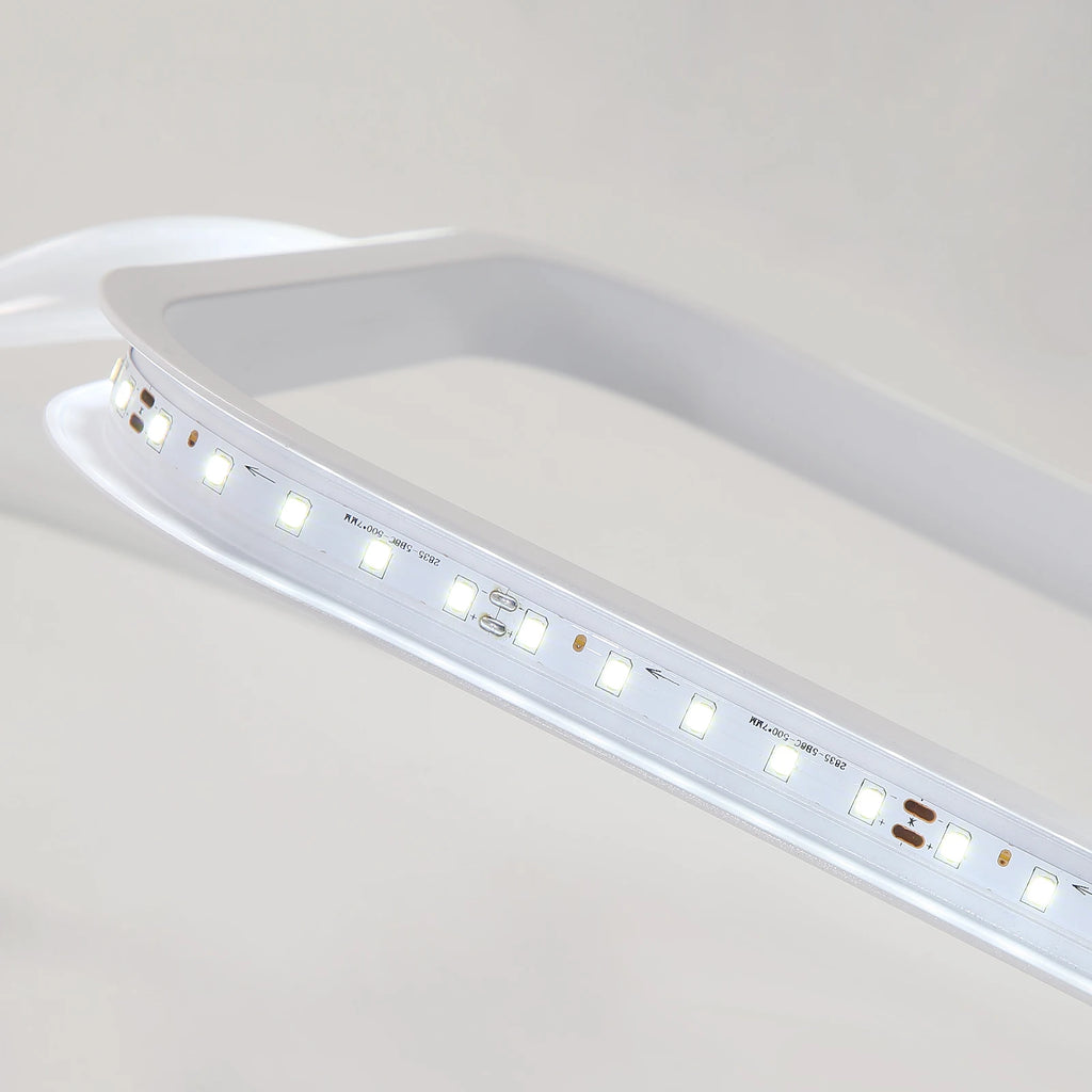 LED Ceiling Light,60W Modern Flush Mount Ceiling Light Fixture,4-Square LED Chandeliers for Living Room,Bedroom,Dining Room,Siting Room, 6500K Cool White Light