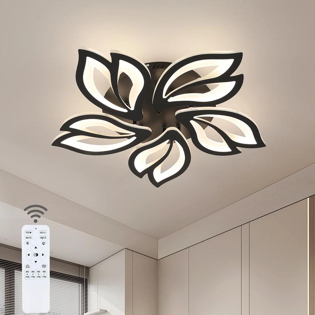 Dimmable LED Ceiling Light,Use APP Ceiling Lamp Petals with Remote Control,3000K/4500K/6500K For Living Room