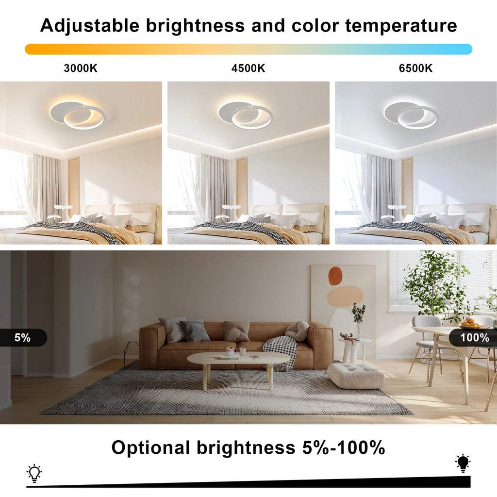 Lunar White – nowoczesna lampa sufitowa