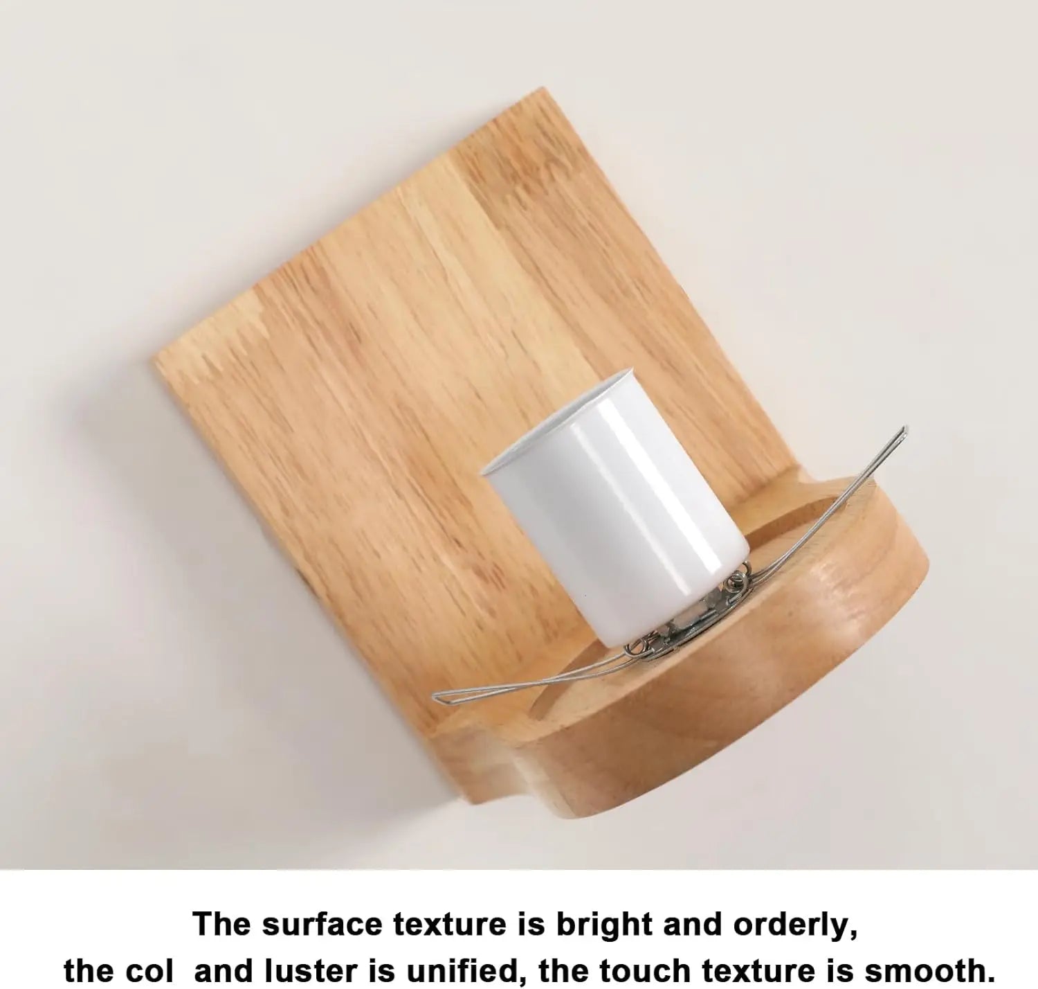 Nordic Solid Wood Wall Lamp, Globe Glass Lampshade Wall Sconce Without Bulb Indoor Bedroom Bedside Corridor Decor Wall Light Fixture