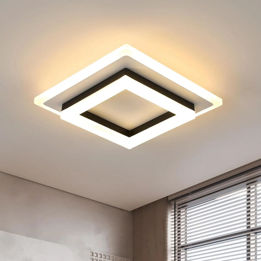 LED Ceiling Light,Square 24W 2700LM,Modern Indoor Ceiling Light for Hallway,Bedroom,Bathroom,Kitchen, Living Room,,Dia 20 cm-Non Dimmable