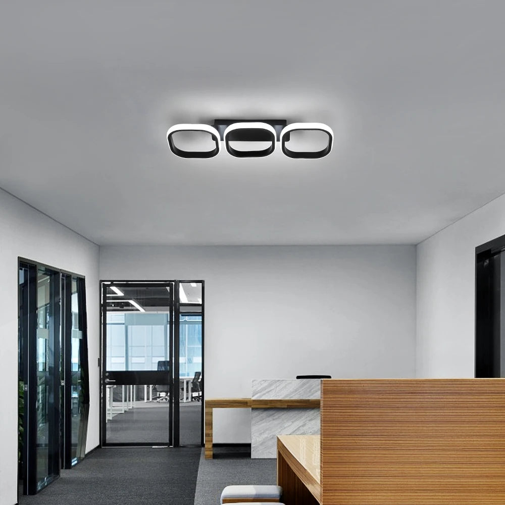 LED Ceiling Light,3 Squares Ceiling Lamps Fixture Flush Mount Ceiling Light 6500K Cool White Light for Living Room