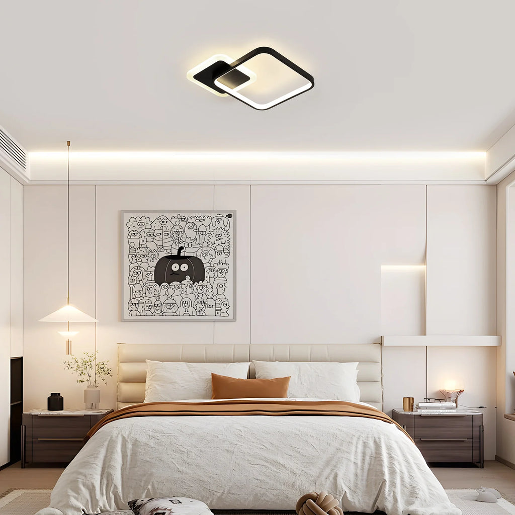 Dimmable Ceiling Light with Remote Control,20W Ceiling Lights Fixtures Brightness Adjustable 3000K-6500K For Living Room