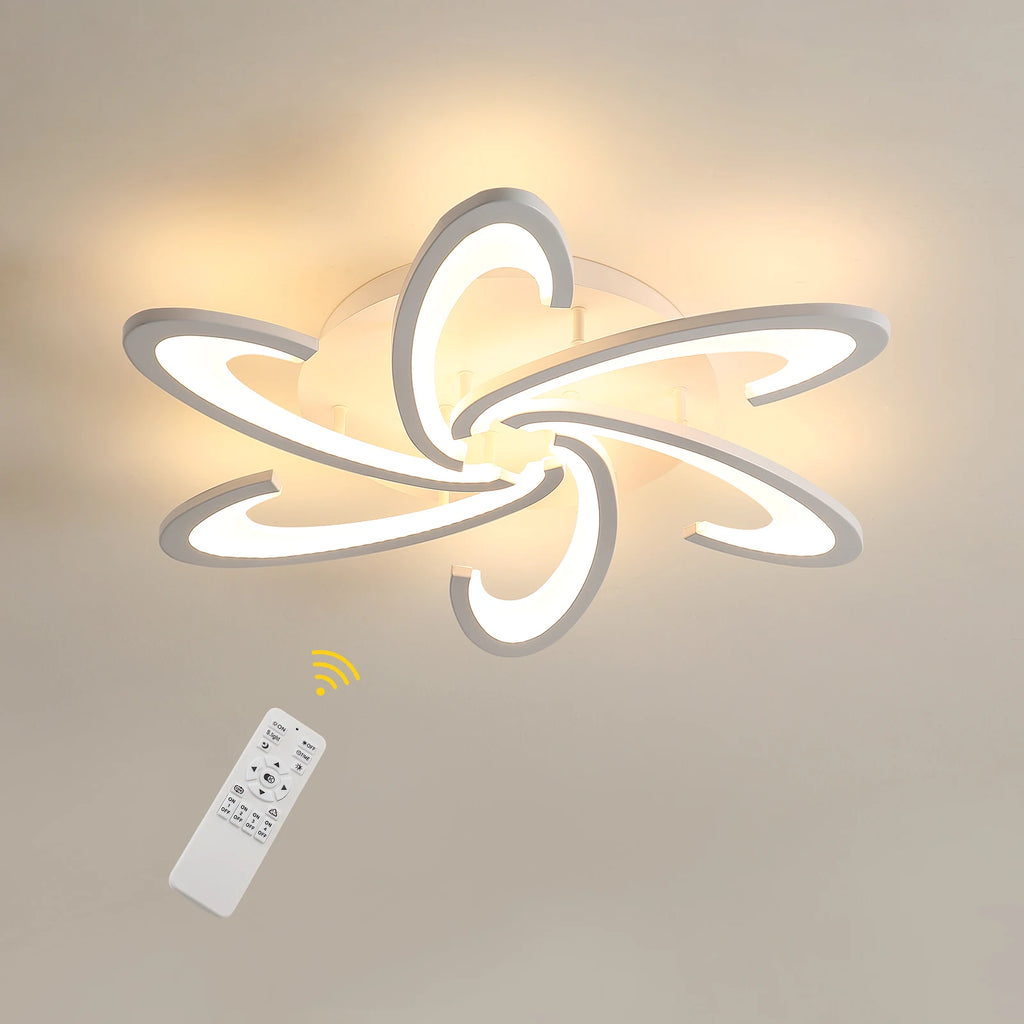 Dimmable LED Ceiling Light,54W Creative Spiral Design Ceiling Lamp 3000K/4500K/6500K Color Temperature With Remote Control For Living Room,Bedroom