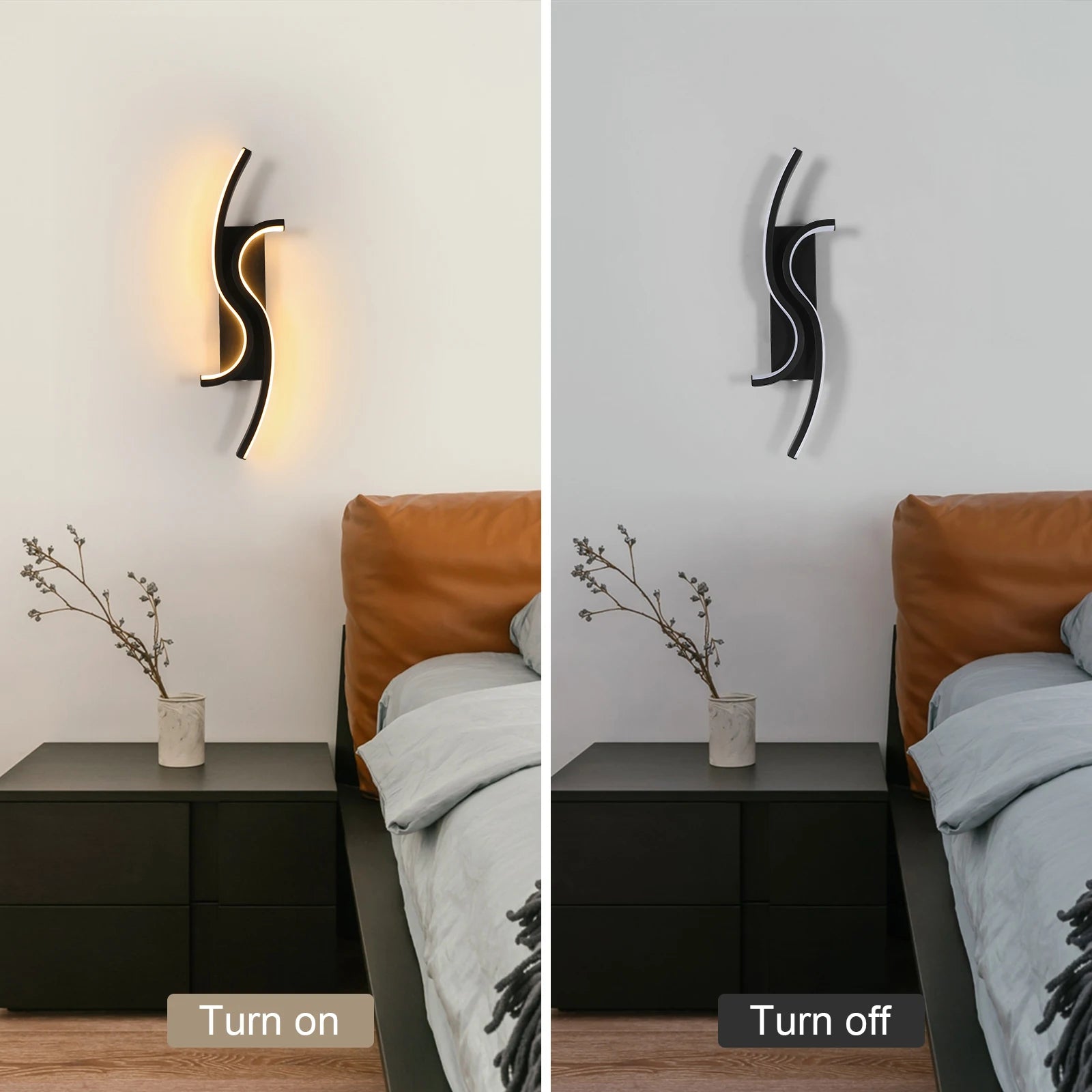 Curve Dark – nowoczesny kinkiet ścienny