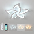 Dimmable LED Ceiling Light,Modern Ceiling Lamp With Remote Control,Creative Petal Ceiling Light For Living Room 3000K-6500K