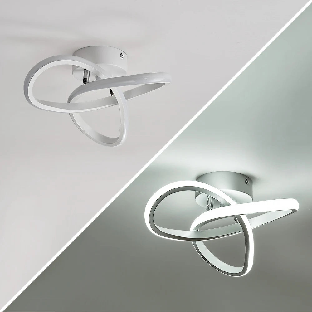 LED Ceiling Lights,22W Creative Personality Nordic Ceiling Light fixtures LED for Hallway,Aisle, Entrance, Bedroom, Kitchen,Living Room-25cm,Cold White Light 6500K